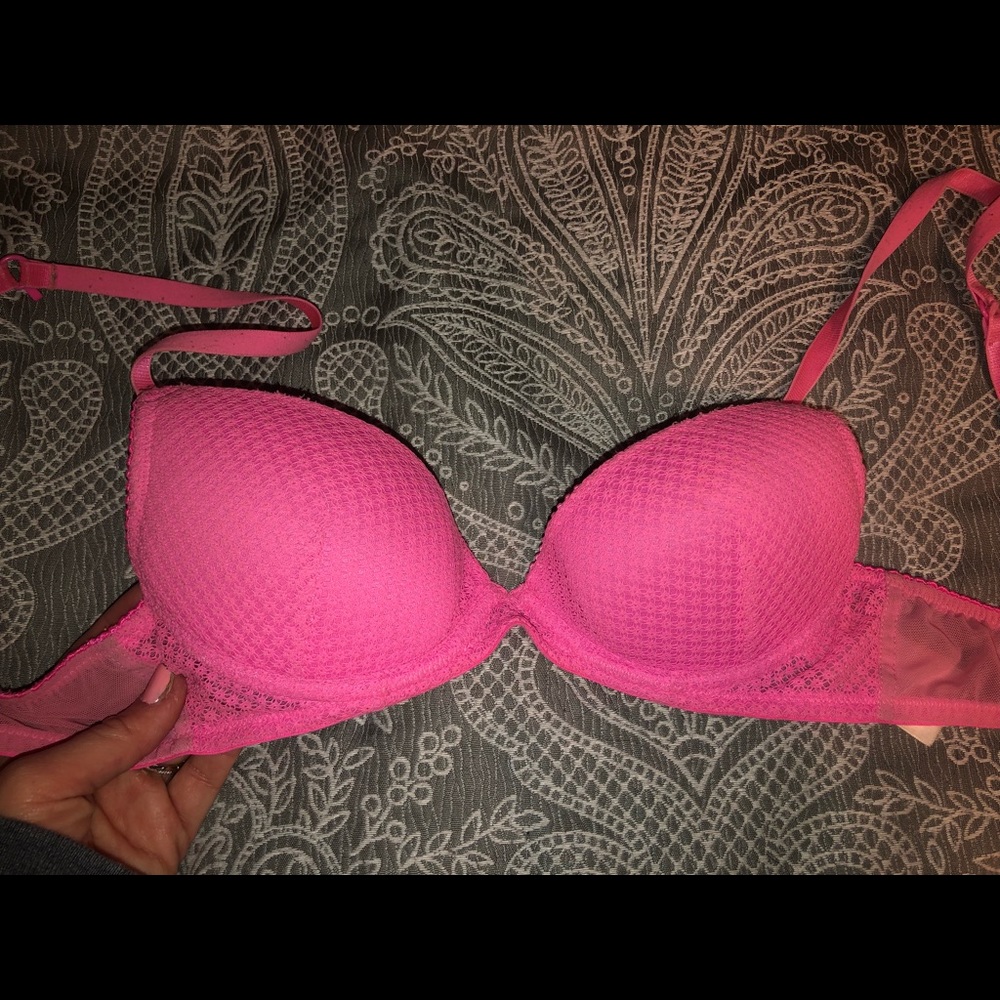 Hot pink lace bra. Worn a few times.